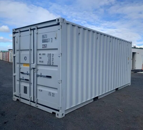 Container Marittimo 20 Piedi Standard – Grigio Chiaro (Nuovo Primo Viaggio - RAL 7035)