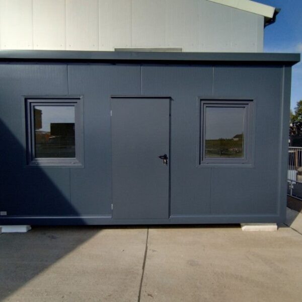 Container Ufficio Sociale 15m² (6x2,5m) – Monoblocco Coibentato 100mm (Pronto Uso)