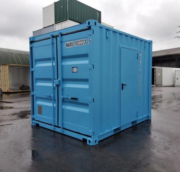 Container Officina 10 Piedi – Box Magazzino Blindato con Porta Laterale