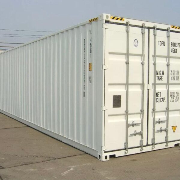 Container 40 Piedi High Cube (HC) Nuovo "Primo Viaggio" – Bianco (12m x 2,90m)