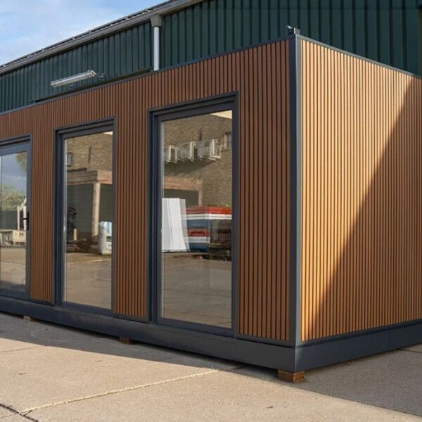 Modulo Prefabbricato 18m² (6x3m) – Design Moderno & Isolamento 100mm (Ufficio/Showroom)